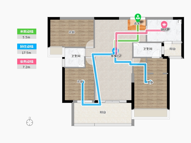 广东省-中山市-时代云来-102.45-户型库-动静线