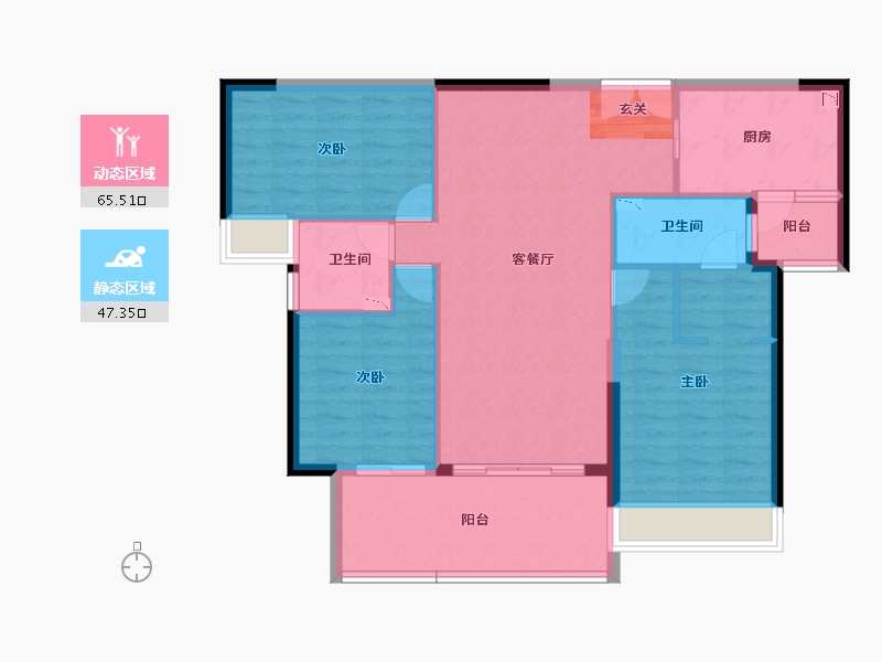 广东省-中山市-时代云来-102.45-户型库-动静分区