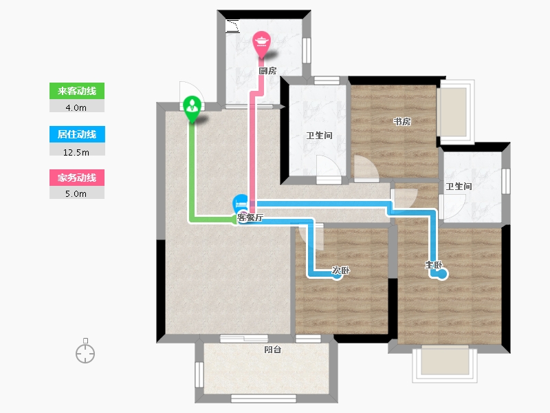 广西壮族自治区-南宁市-美的慧城-71.00-户型库-动静线