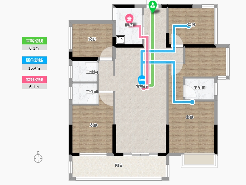 广西壮族自治区-南宁市-嘉和城依云堡-114.00-户型库-动静线