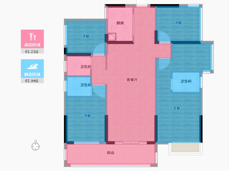 广西壮族自治区-南宁市-嘉和城依云堡-114.00-户型库-动静分区