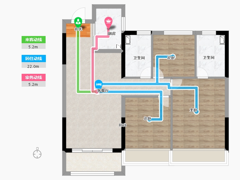 广东省-中山市-广银海棠湾-78.40-户型库-动静线