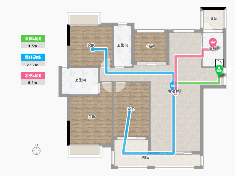 广西壮族自治区-南宁市-东方城市花园-118.61-户型库-动静线