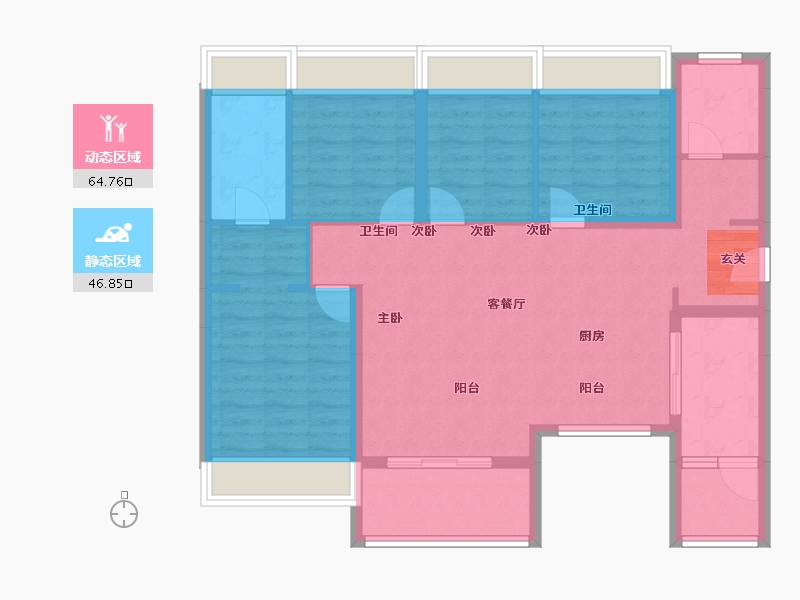 广东省-中山市-广银海棠湾-100.01-户型库-动静分区