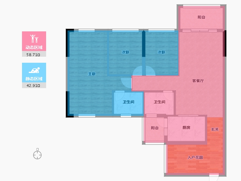 广东省-中山市-永成御景轩-91.24-户型库-动静分区