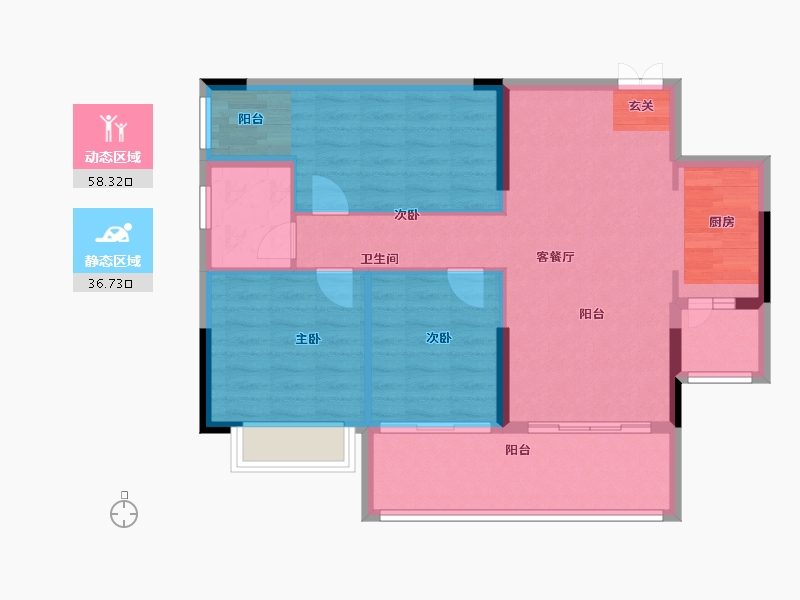 广东省-中山市-永成御景轩-86.00-户型库-动静分区