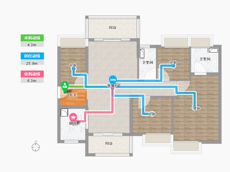 广东省-中山市-时代香海北岸-108.37-户型库-动静线