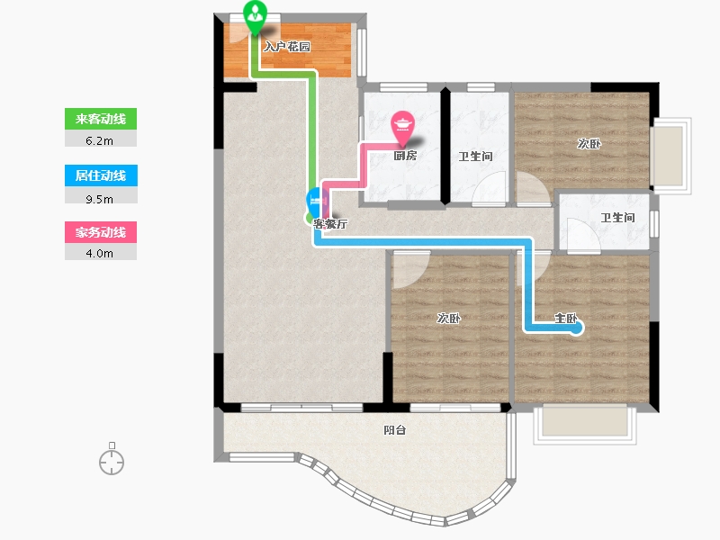 广东省-中山市-天明海怡湾-108.80-户型库-动静线