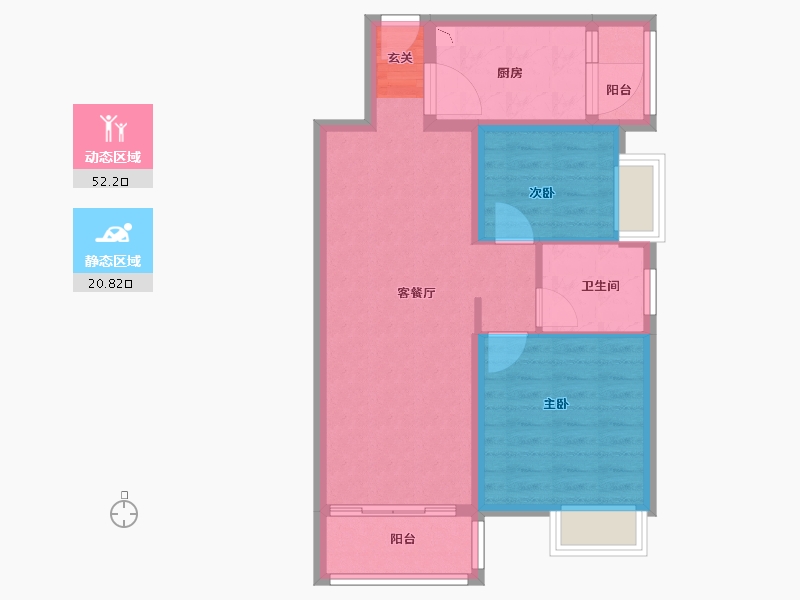 广东省-中山市-怡景湾-64.80-户型库-动静分区