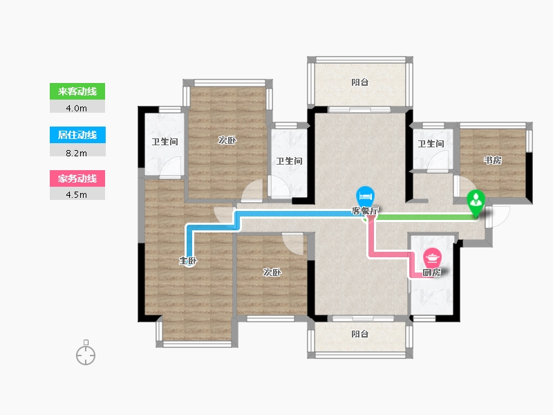 广西壮族自治区-南宁市-嘉和城依云堡-103.00-户型库-动静线