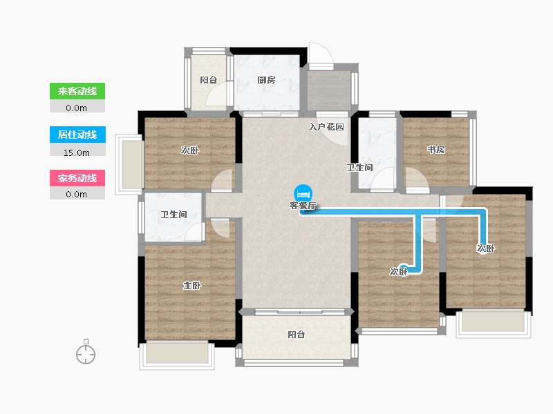 广西壮族自治区-南宁市-天誉花园-114.00-户型库-动静线