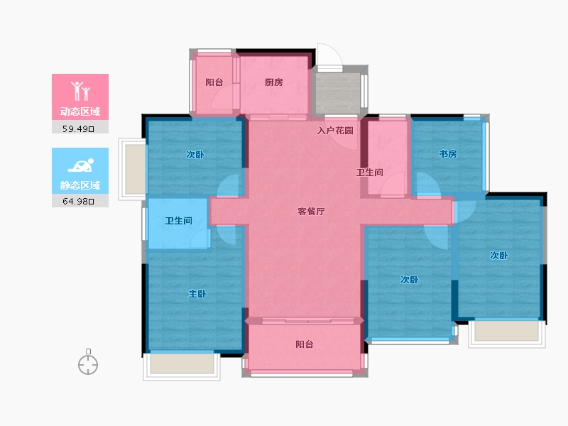 广西壮族自治区-南宁市-天誉花园-114.00-户型库-动静分区