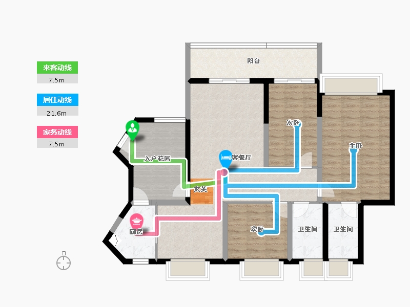 广东省-中山市-怡景湾-111.45-户型库-动静线