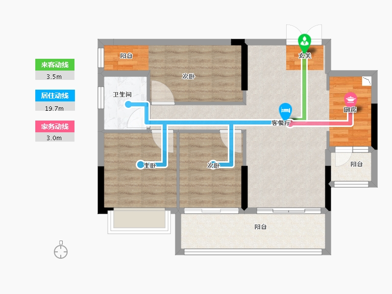 广东省-中山市-永成御景轩-76.80-户型库-动静线