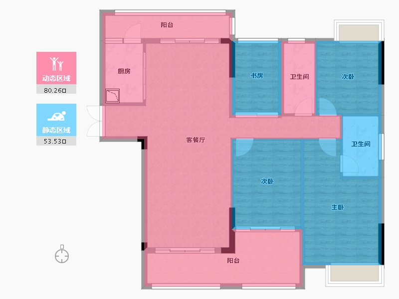 广西壮族自治区-南宁市-东方城市花园-121.69-户型库-动静分区