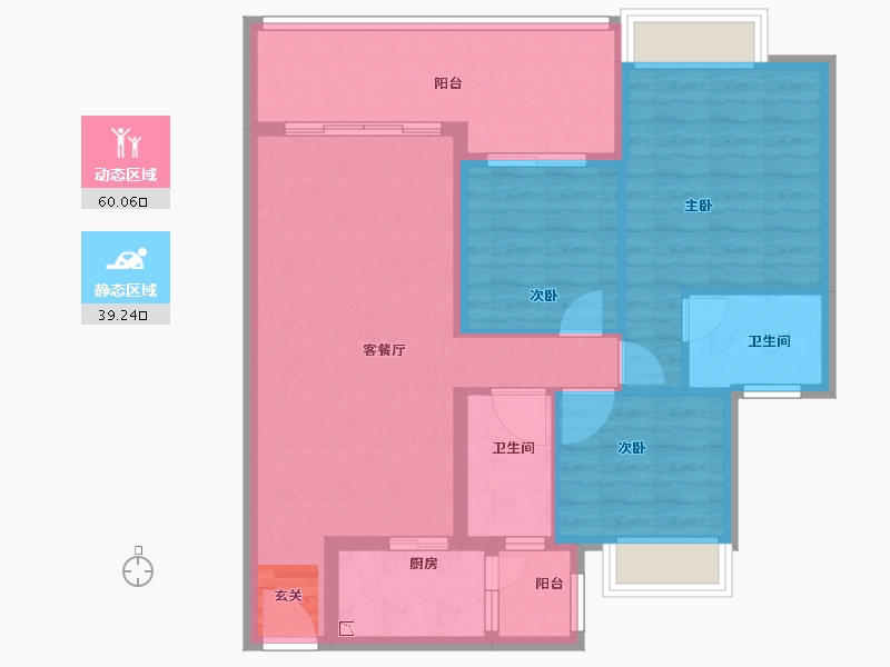 广东省-中山市-怡景湾-89.00-户型库-动静分区