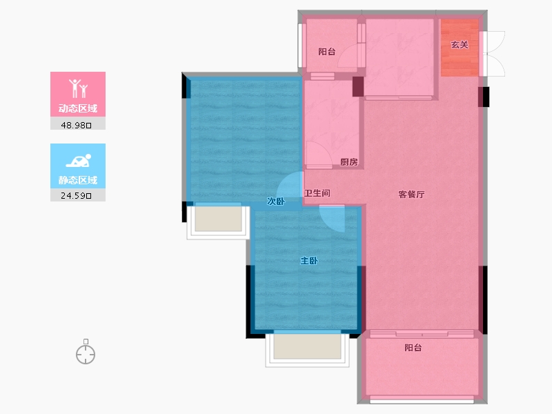 广东省-中山市-永成御景轩-66.08-户型库-动静分区