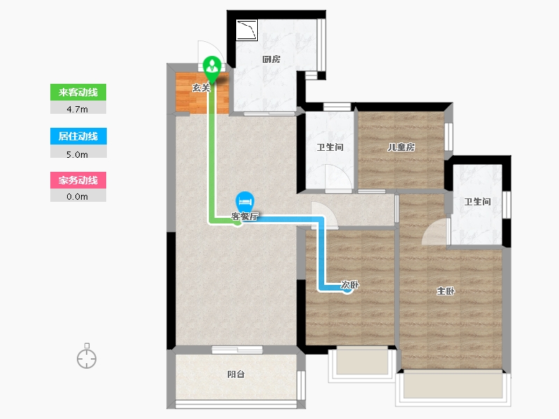 广东省-东莞市-松湖悦府-74.35-户型库-动静线