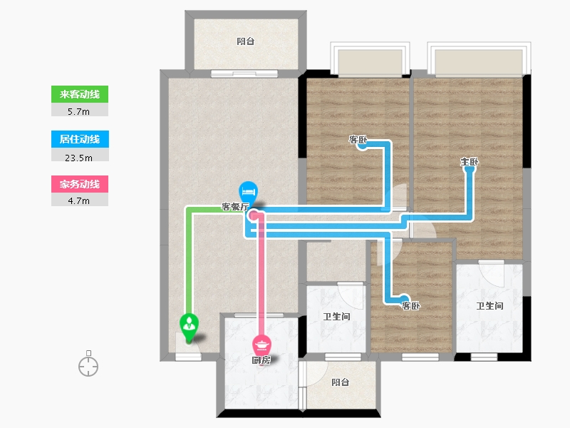 广西壮族自治区-南宁市-翡翠时光-98.55-户型库-动静线