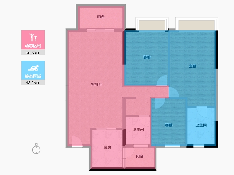 广西壮族自治区-南宁市-翡翠时光-98.55-户型库-动静分区