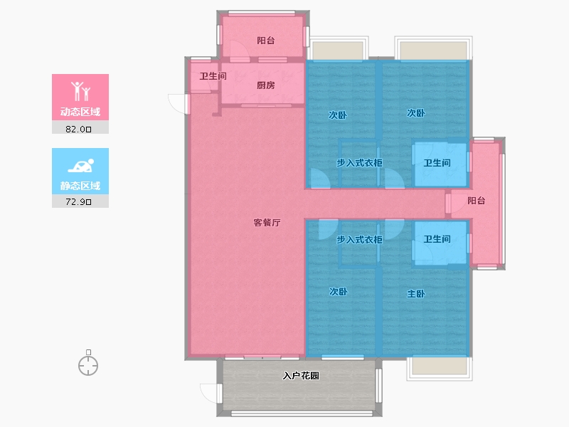 广东省-揭阳市-紫麟华府-154.67-户型库-动静分区