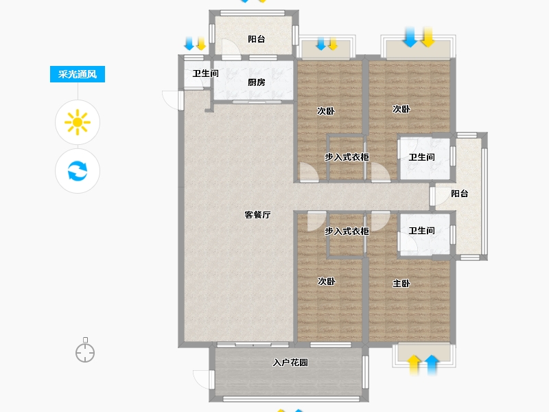 广东省-揭阳市-紫麟华府-154.67-户型库-采光通风