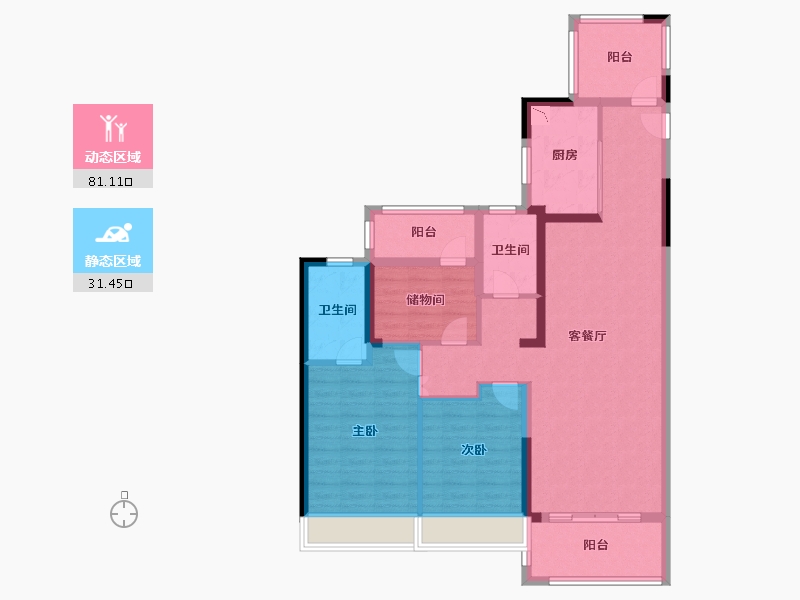 广东省-揭阳市-唐商·中央花园-100.00-户型库-动静分区