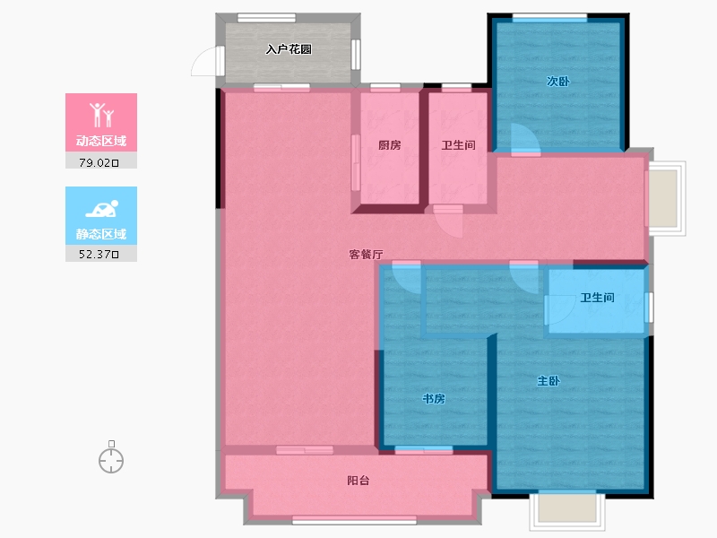 江苏省-淮安市-璟和名城茂华国际-123.15-户型库-动静分区