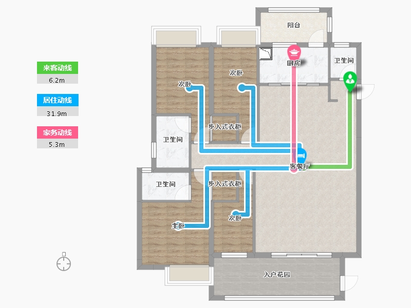 广东省-揭阳市-紫麟华府-129.61-户型库-动静线