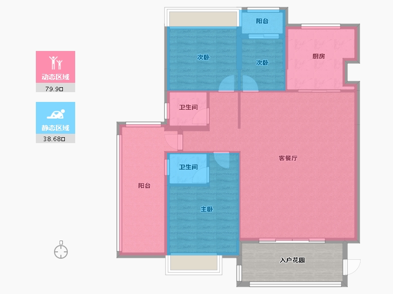 广东省-揭阳市-紫麟华府-118.11-户型库-动静分区