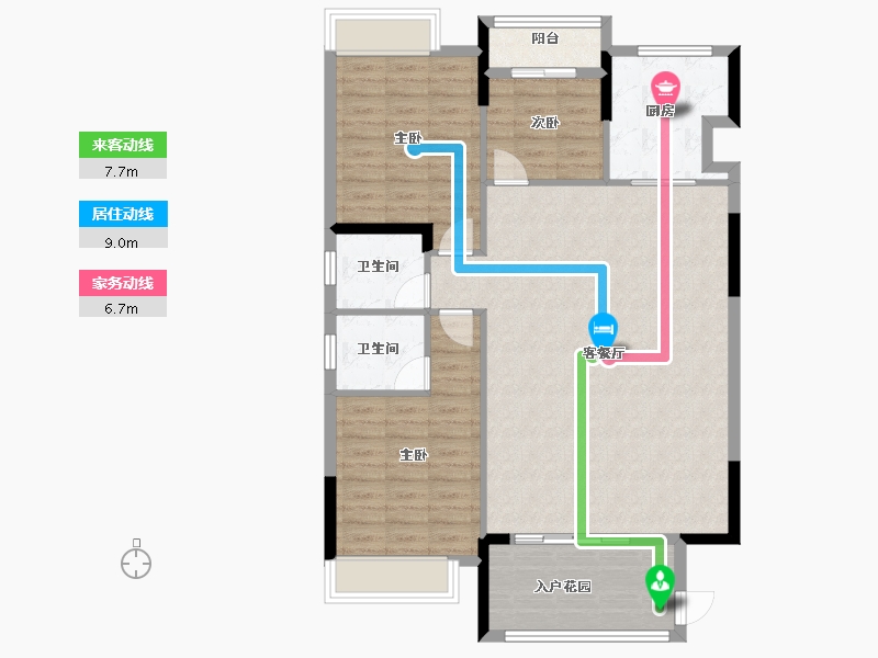 广东省-揭阳市-紫麟华府-104.75-户型库-动静线