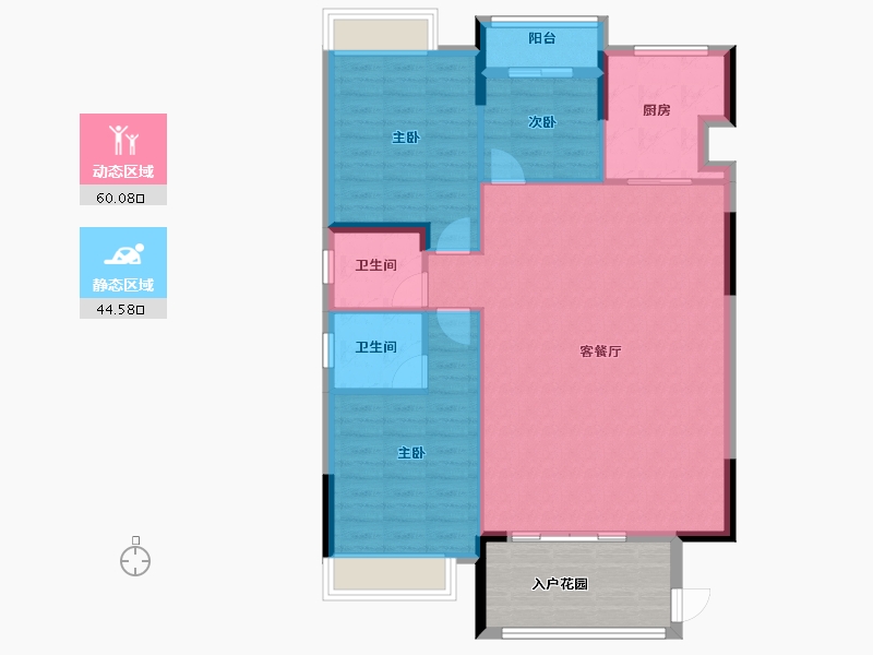 广东省-揭阳市-紫麟华府-104.75-户型库-动静分区