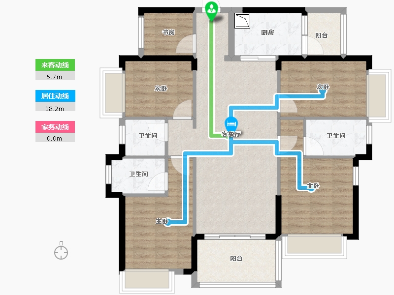 广西壮族自治区-南宁市-嘉和城白鹭郡-102.00-户型库-动静线