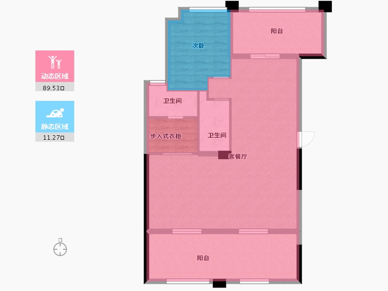 海南省-三亚市-和熙公馆-91.89-户型库-动静分区