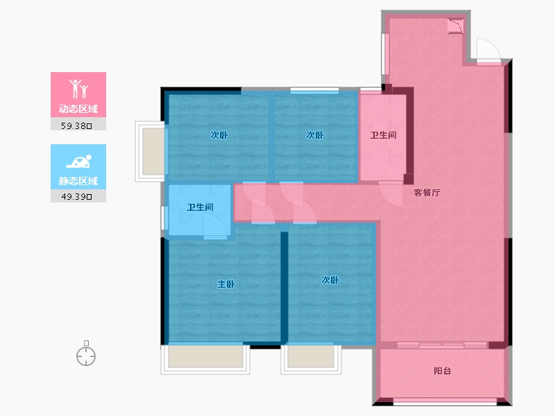 江西省-赣州市-台湾城-97.96-户型库-动静分区