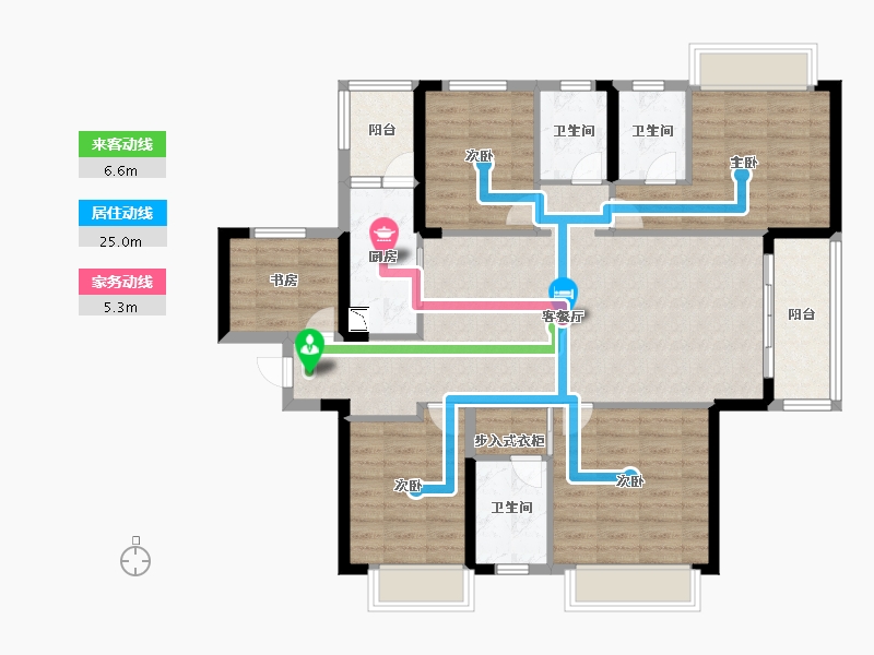 广西壮族自治区-南宁市-嘉和城白鹭郡-109.05-户型库-动静线