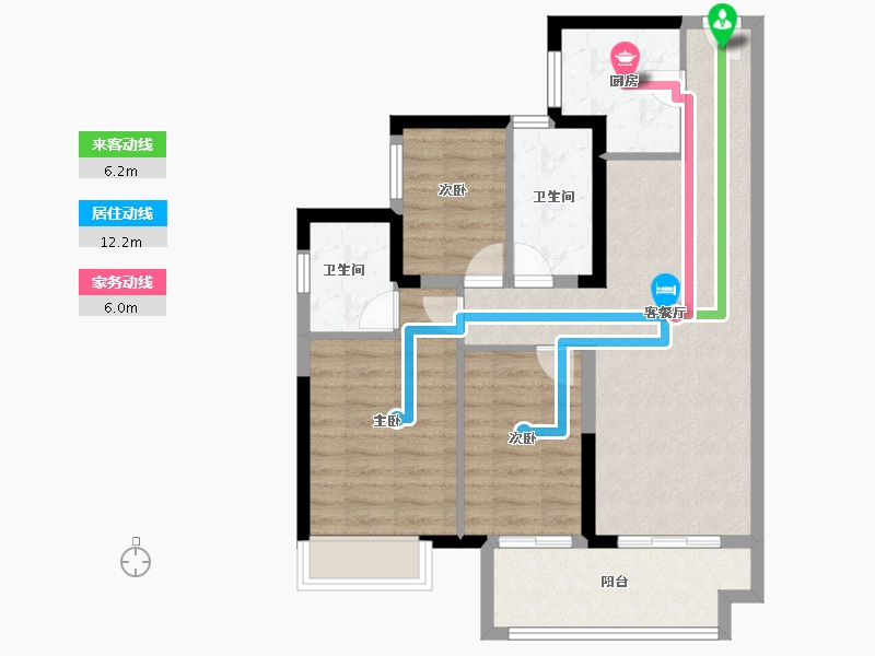 广东省-揭阳市-揭阳中骏世界城-77.00-户型库-动静线