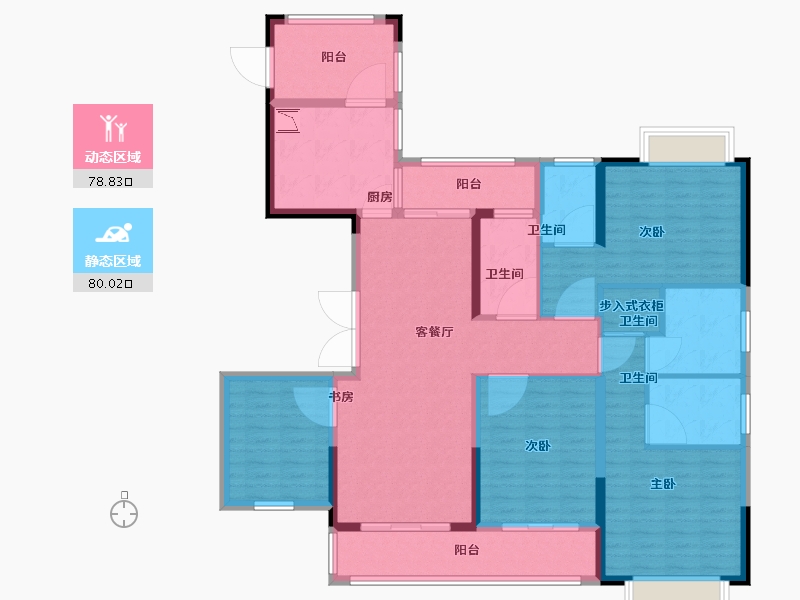 广西壮族自治区-南宁市-嘉和城白鹭郡-142.69-户型库-动静分区