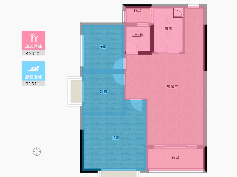 广西壮族自治区-南宁市-亲水湾-72.77-户型库-动静分区