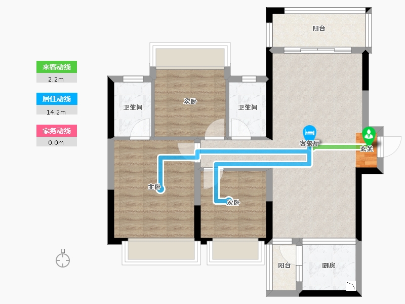 广西壮族自治区-柳州市-云星·钱隆学府-78.03-户型库-动静线