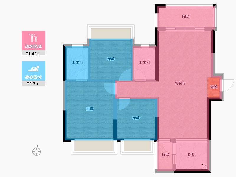 广西壮族自治区-柳州市-云星·钱隆学府-78.03-户型库-动静分区