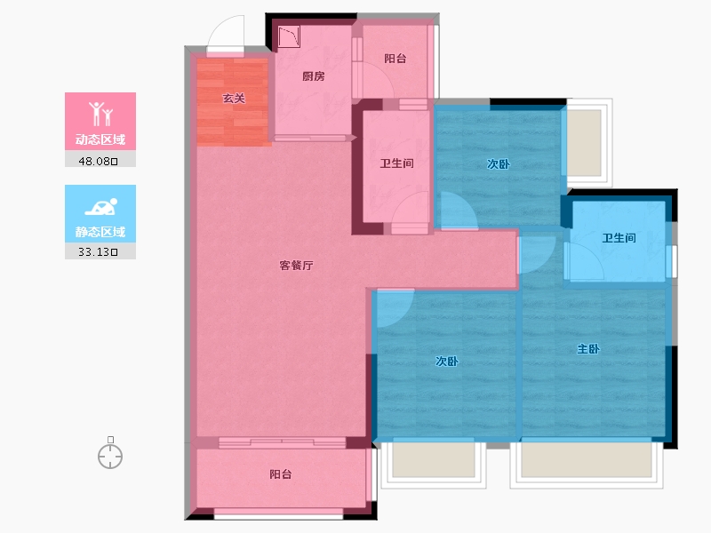 广西壮族自治区-柳州市-云星·钱隆学府-72.15-户型库-动静分区