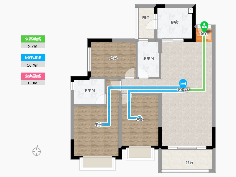 广西壮族自治区-桂林市-恒大江湾-92.00-户型库-动静线