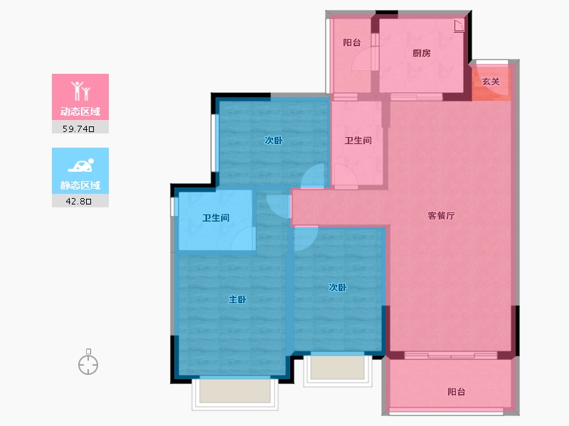 广西壮族自治区-桂林市-恒大江湾-92.00-户型库-动静分区