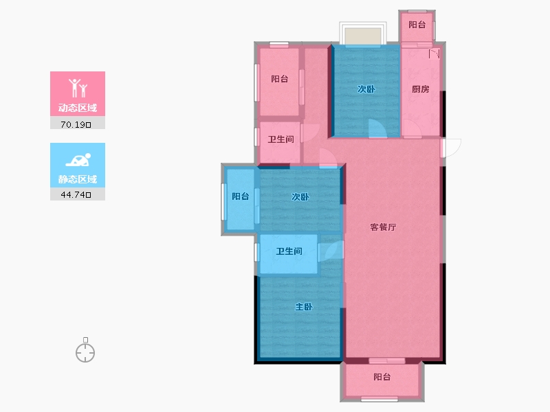 广西壮族自治区-南宁市-荣顾书香门第-102.82-户型库-动静分区