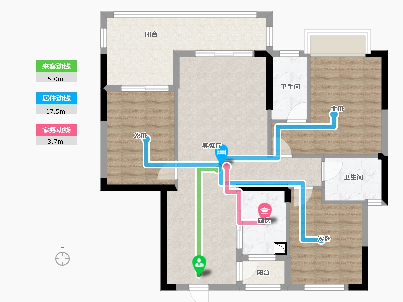 广西壮族自治区-南宁市-锦绣里-92.58-户型库-动静线