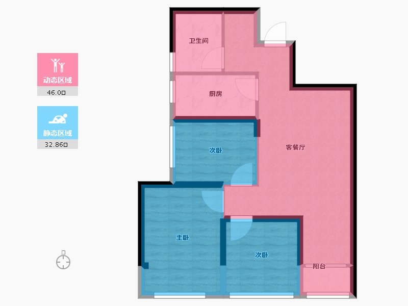 广西壮族自治区-南宁市-锦绣里-69.96-户型库-动静分区