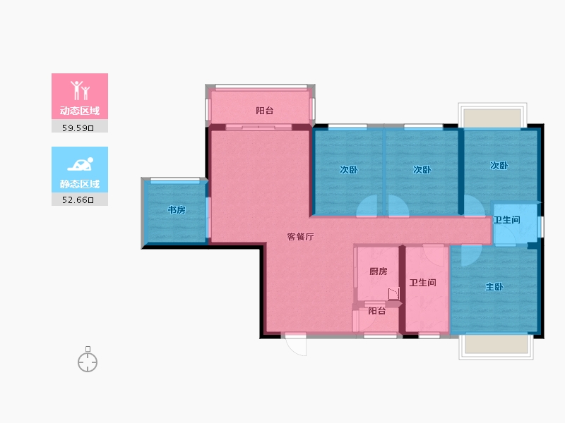 广西壮族自治区-南宁市-锦绣里-100.40-户型库-动静分区