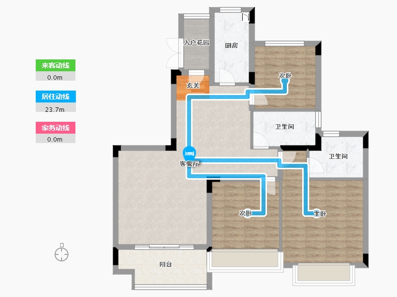 广西壮族自治区-桂林市-恒大江湾-95.00-户型库-动静线