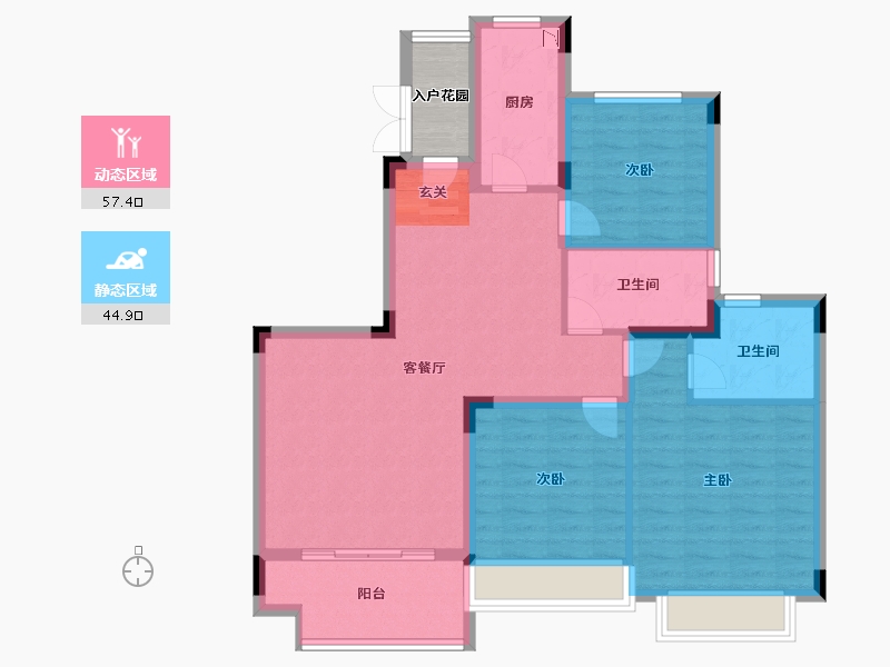 广西壮族自治区-桂林市-恒大江湾-95.00-户型库-动静分区